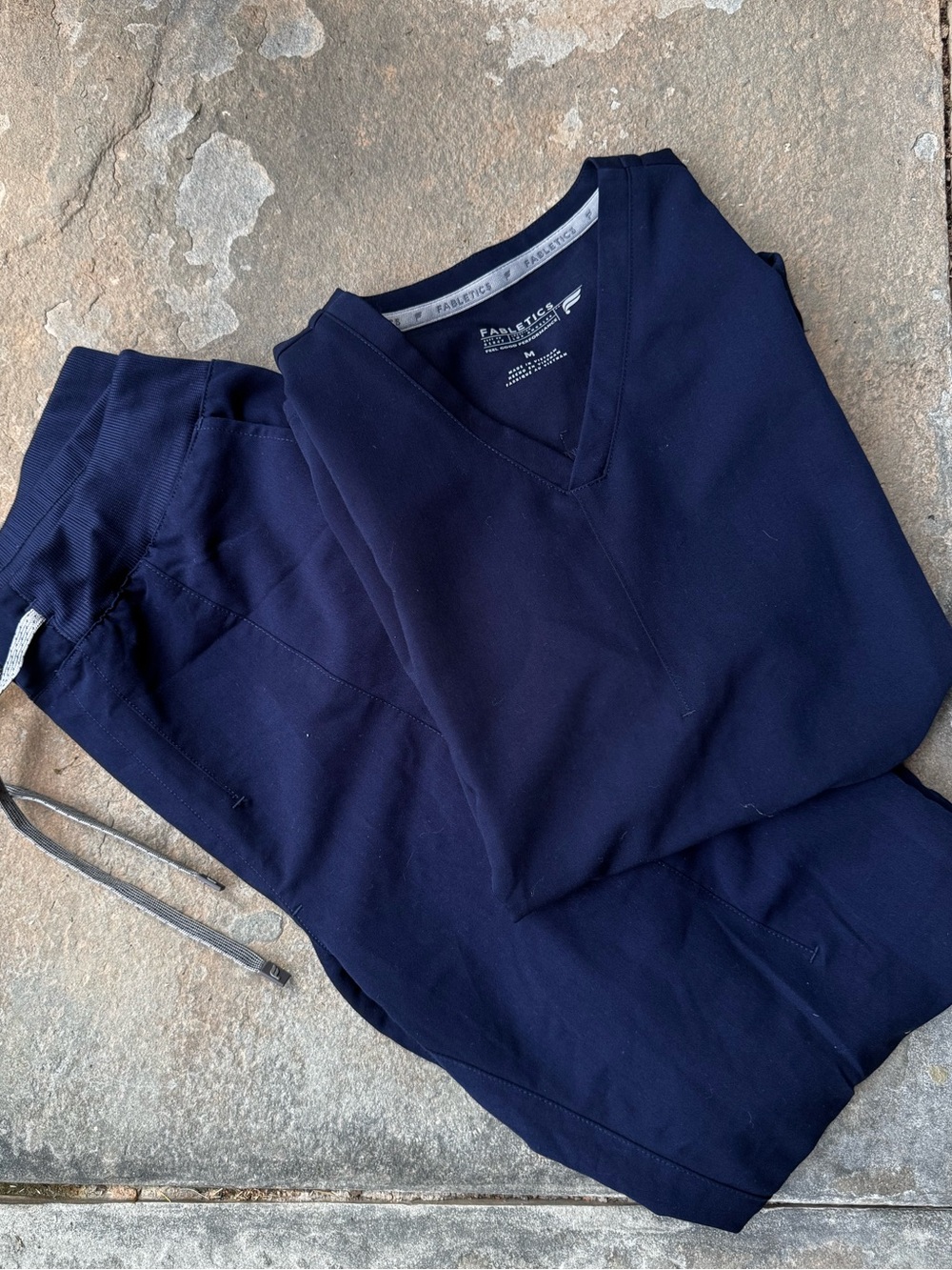 Fabletics Women's Navy Track Pants & Joggers Srubs Set